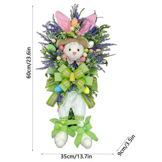 2024 Easter Rabbit Garlands Door Oranments Wall Decorations Bunny Easter Party Eggs Happy Easter Party Decor for Home